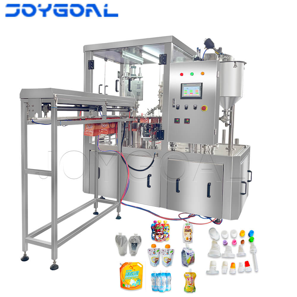 automatic spout pouch filling capping machine