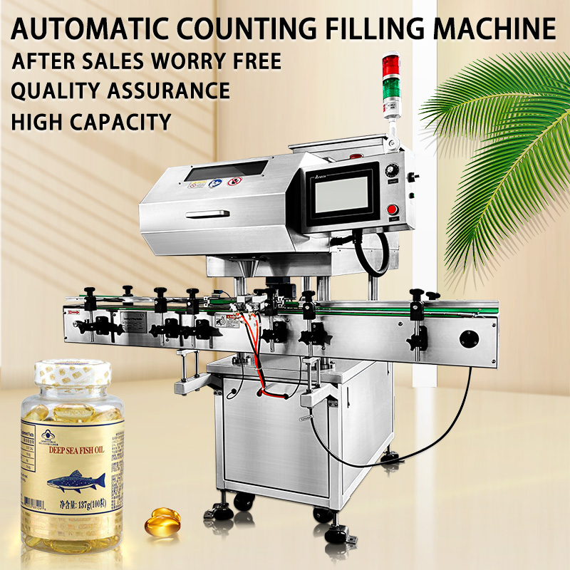 multi channel automatic electronic vibrating bottle capsule counter soft gel pill tablet counting filling machine